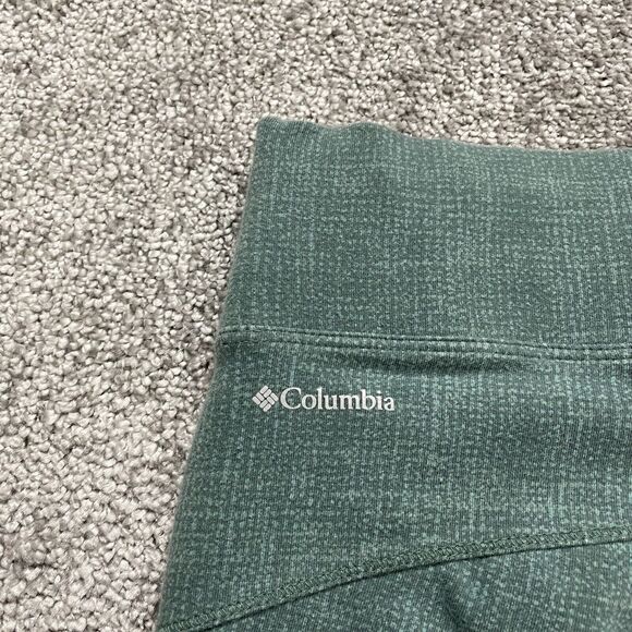 Columbia Leggings Womens Medium Green Capri Pockets Slim Outdoor Gym Running - Picture 11 of 14
